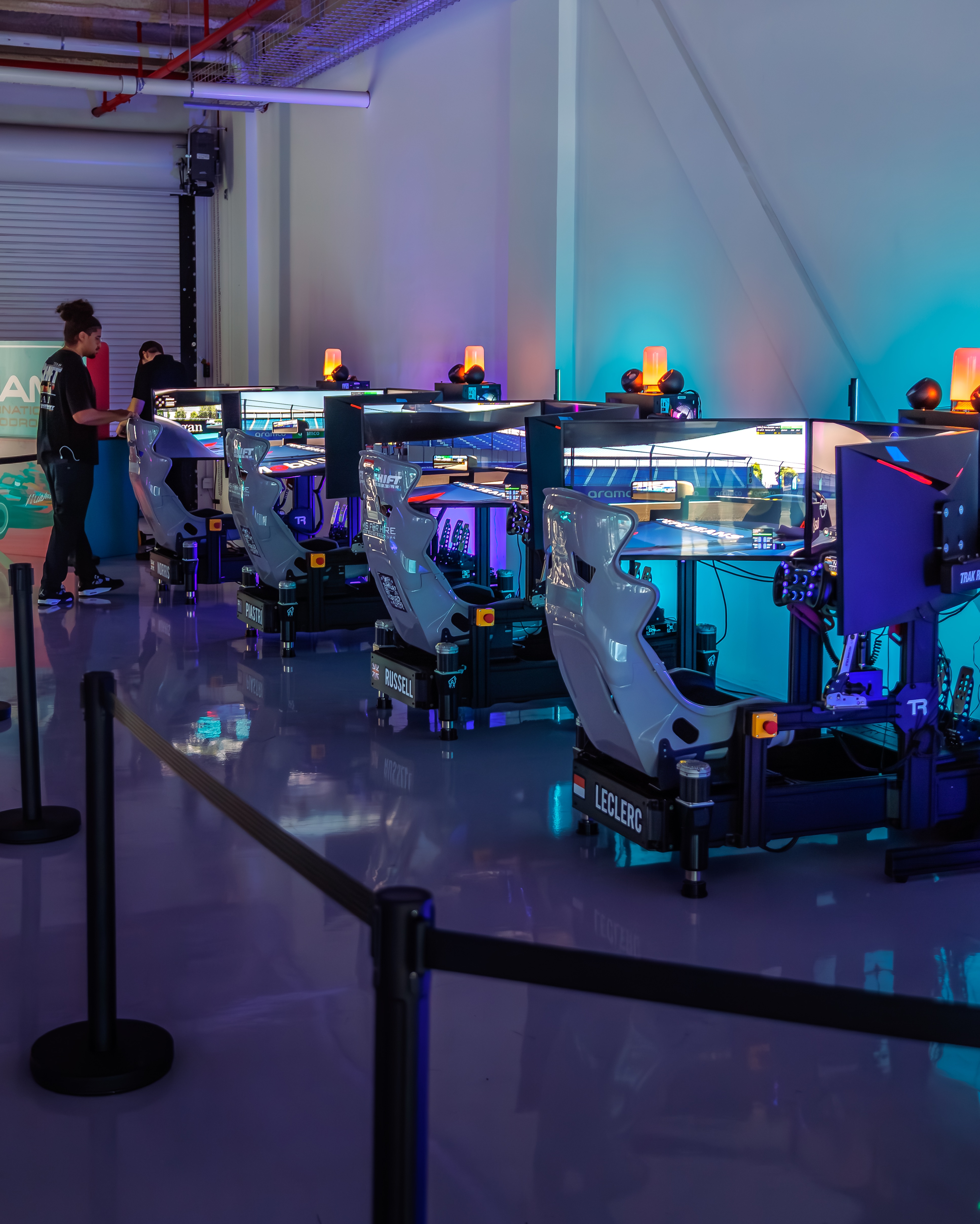 Exotic cars and racing simulators at Hard Rock activation