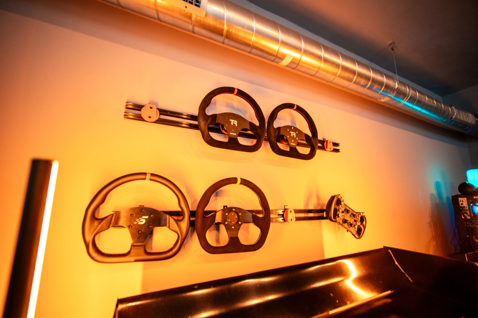 SimsForHire event setup with racing simulators in Fort Lauderdale