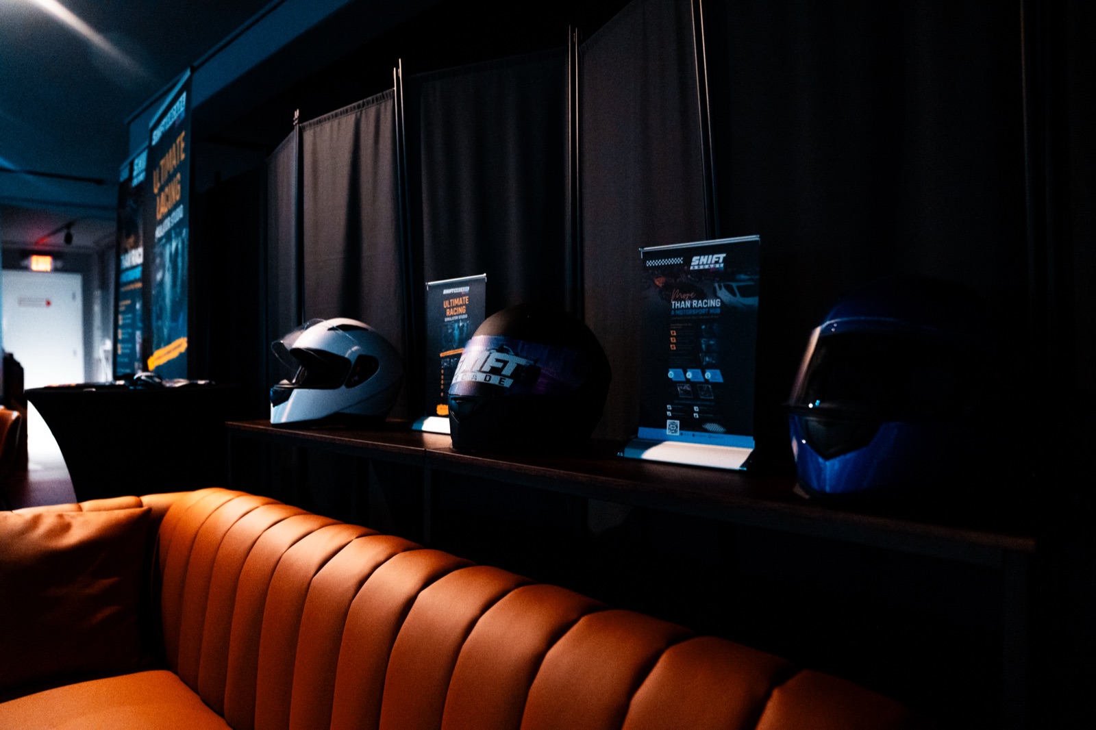 Full-motion racing simulator rig with triple screens in Greenacres