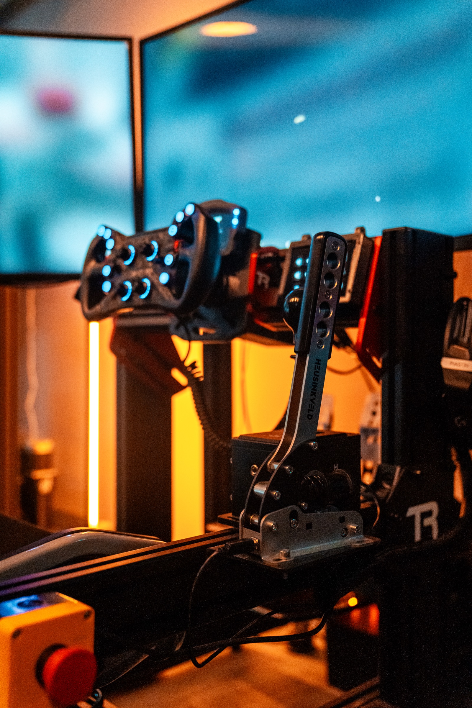 Racing simulator rental setup for event in Hollywood, Florida