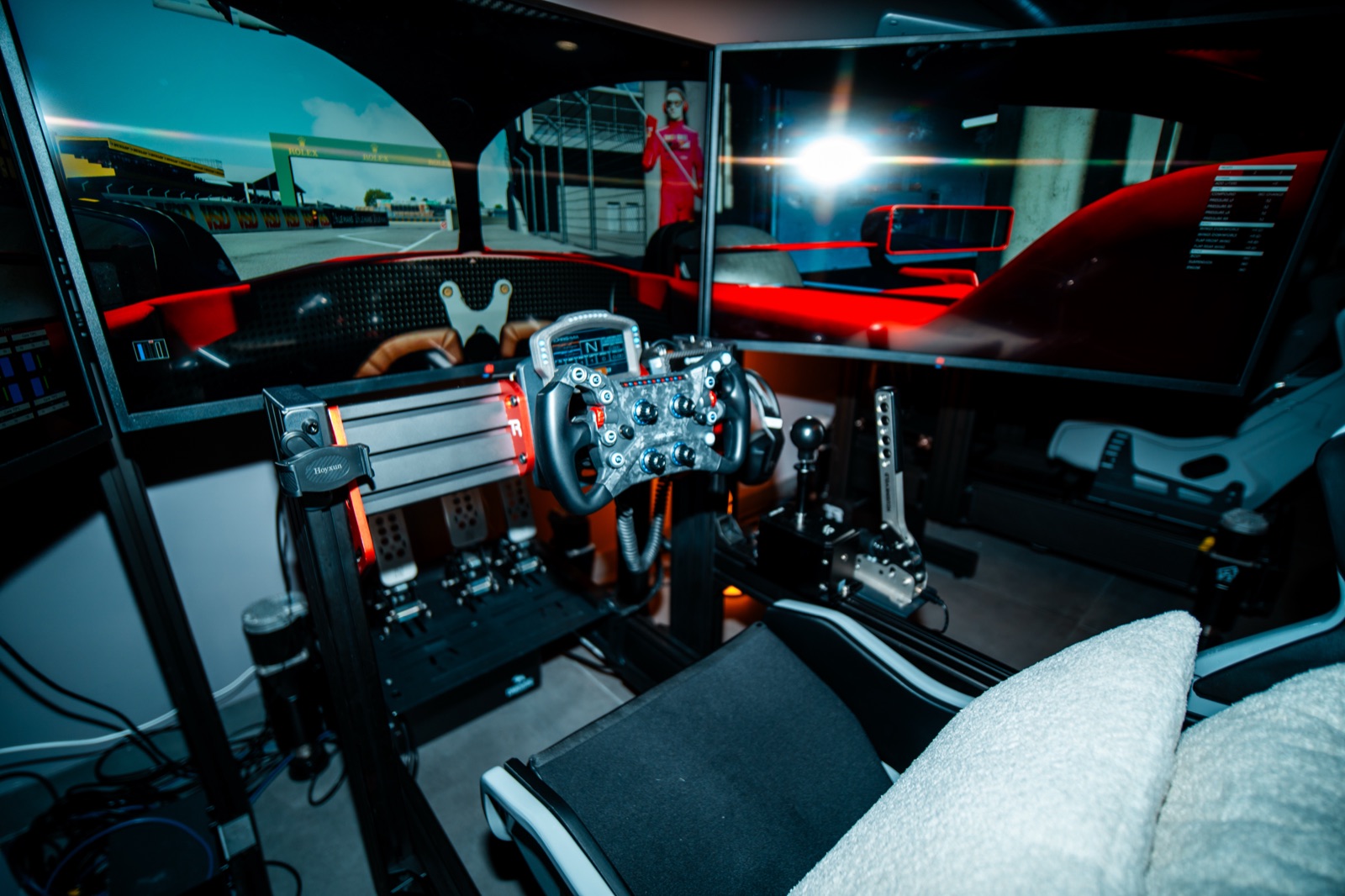 Racing simulator rental setup for event in Riviera Beach, Florida