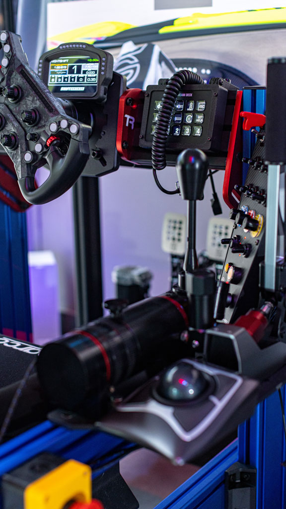 Racing simulator rental setup for event in Doral, Florida