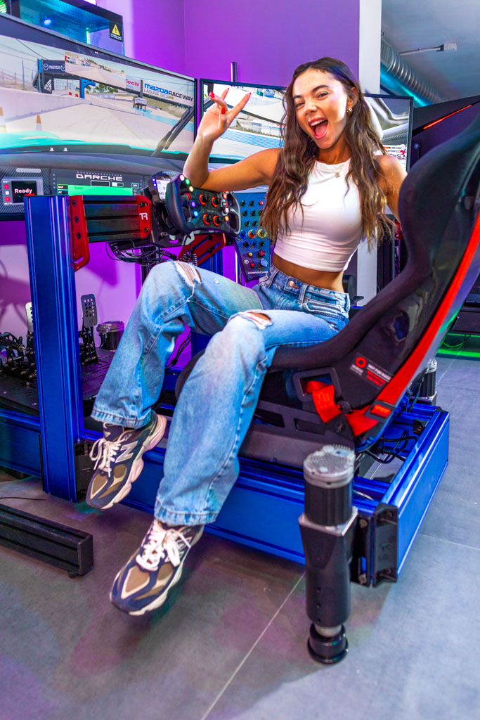 Racing simulator rental setup for event in Weston, Florida