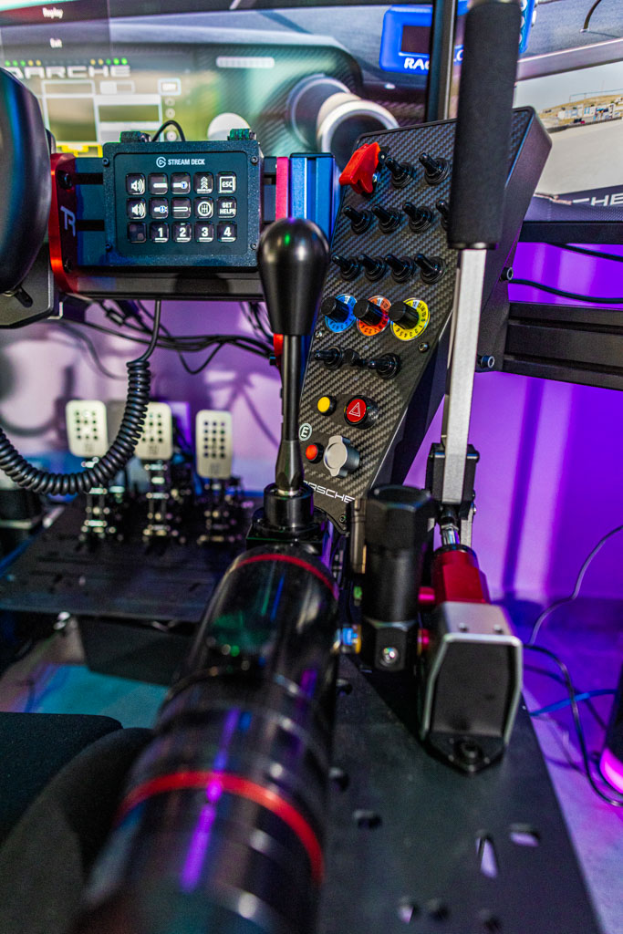 Racing simulator rental setup for event in Highland Beach, Florida